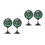 4Pcs Multi-Color ABS Vehicle Dash Compass Suction Cup Compact Design 7