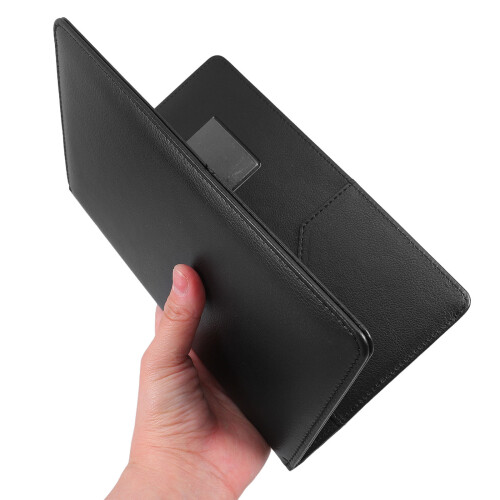 2Pcs Elegant Black PU Menu Holders for Wine List and Drinks Organizer 2