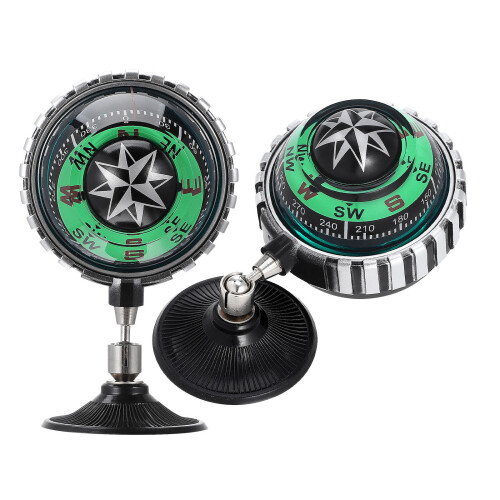 4Pcs Multi-Color ABS Vehicle Dash Compass Suction Cup Compact Design 2