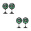 4Pcs Multi-Color ABS Vehicle Dash Compass Suction Cup Compact Design 9