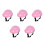 5Pcs Pink Small Dog Hard Hat Adjustable Protective Pet 5