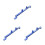3Pcs Aluminum Motorcycle Handlebar Brace Bar Blue Replacement 4