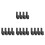 16Pcs Sturdy Acrylic Keyboard Wall Rack Wall Mounted Desk Shelf 6