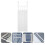 2Pcs Retractable Wardrobe Partition Shelf White Plastic Storage Rack 9