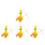 4Pcs Yellow Pull String Plush Duck Puppet Cute Soft Toy for Children 10