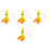 4Pcs Yellow Pull String Plush Duck Puppet Cute Soft Toy for Children 5