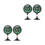 4Pcs Multi-Color ABS Vehicle Dash Compass Suction Cup Compact Design 6