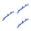3Pcs Aluminum Motorcycle Handlebar Brace Bar Blue Replacement 5