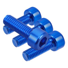 20Pcs Blue Aluminum Alloy Bike Bottle Cage Bolts Universal Fit Cycling