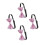 4Pcs Pink Glitter Bow Ties Men Pre-Tied Adjustable Formal Accessory 9
