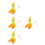 4Pcs Yellow Pull String Plush Duck Puppet Cute Soft Toy for Children 7