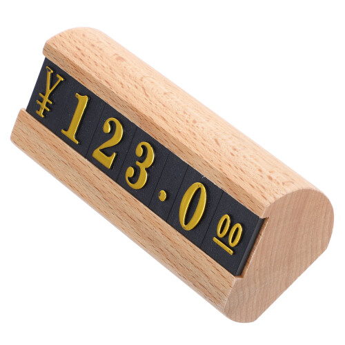 3Pcs Adjustable Wood Prices Tag Cube Stand for Shop Counters 2