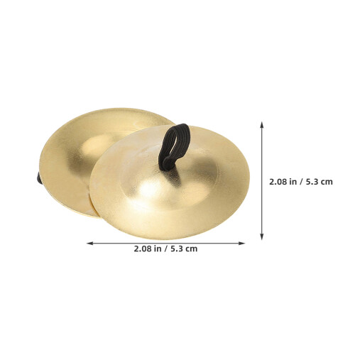 4Pair Durable Brass Finger Cymbals Mini Musical Instrument for Dancing 2