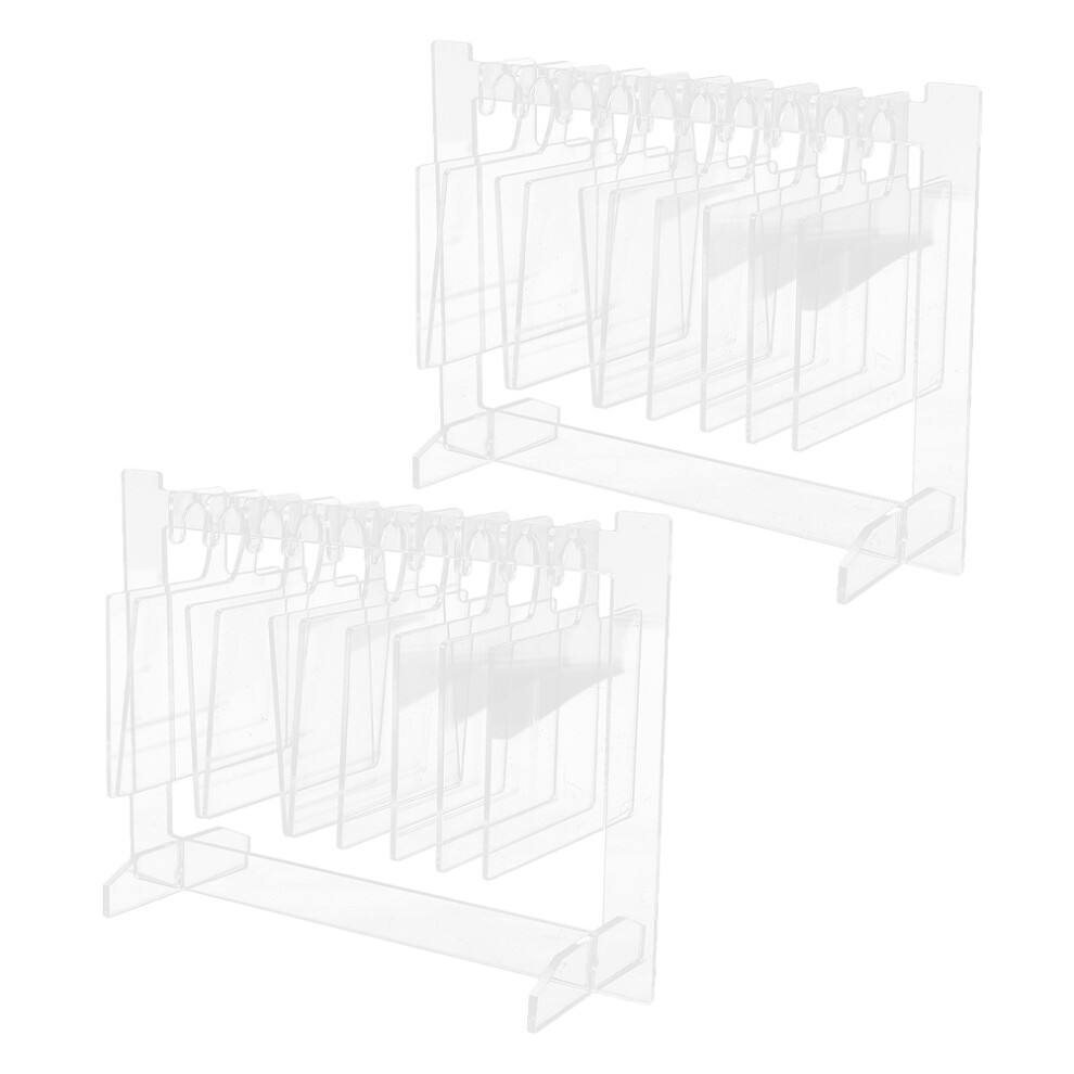 Artibetter 6Sets Clear Acrylic Nail Sample Display Stand Elegant Hanger Design