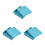3Pcs Sky-Blue Decorative Tin Boxes with Lid for Candy and Presents 4