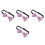 4Pcs Pink Glitter Bow Ties Men Pre-Tied Adjustable Formal Accessory 8