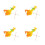 4Pcs Yellow Pull String Plush Duck Puppet Cute Soft Toy for Children 4