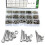 1440Pcs Silver Socket Head Screws and Nuts Metric Bolts Assortment Kit 8