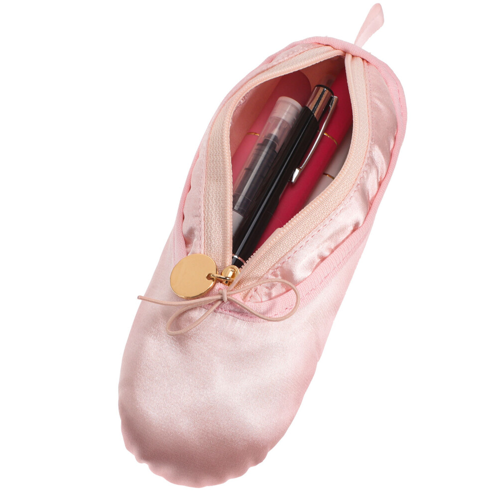 Artibetter Pink 5Pcs Ballet Shoe Pen Organizer Pouch Fabric Makeup Bag For Women