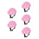 5Pcs Pink Small Dog Hard Hat Adjustable Protective Pet 4