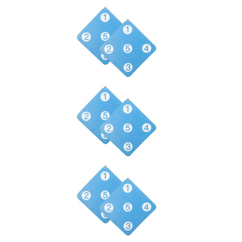 6Pcs Dual-Sided Rubber Archery Wall Targets Sky-Blue for Bow Training 2