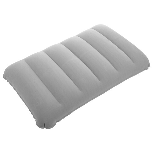 2Pcs Inflatable Camp Pillows PVC Portable Neck and Lumbar Support Gray 1