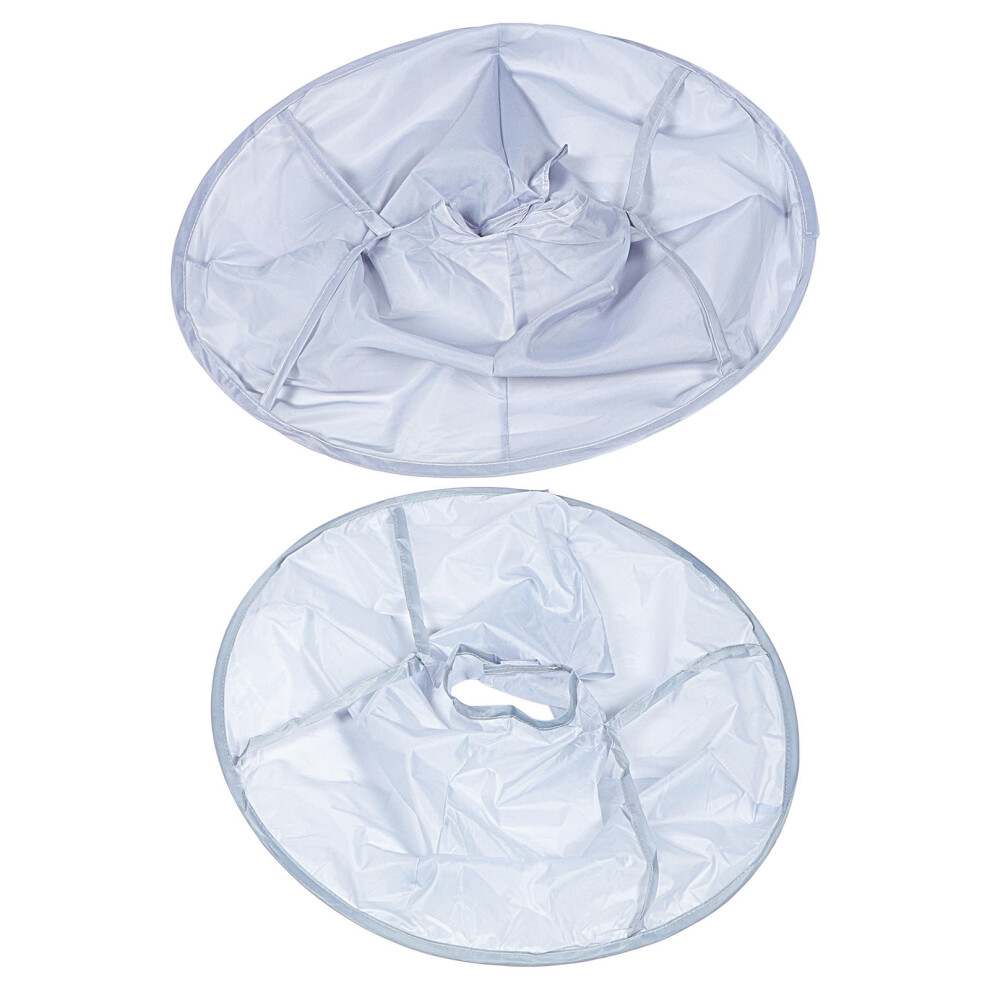 Artibetter White 4Pcs Waterproof Hair Cutting Umbrella Cape Pvc Hairdresser Apron