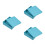 3Pcs Sky-Blue Decorative Tin Boxes with Lid for Candy and Presents 8