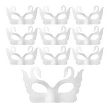 30Pcs DIY White Paper Masks for Halloween Masquerade and Party Crafts