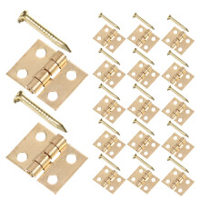 250Sets Small Brass Hinges with Screws for Jewelry Boxes Vintage Gold
