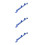 3Pcs Aluminum Motorcycle Handlebar Brace Bar Blue Replacement 8