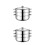 2Pcs Stainless Steel Steaming Pot Silver Home Steamer 9
