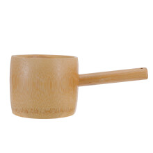 3Pcs Khaki Bamboo Water Ladle Wooden Scoop for Home Garden Kitchen Use