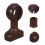4Pcs Dark Brown Wood Curtain Rod Brackets Sturdy Decorative Wall Mount 9