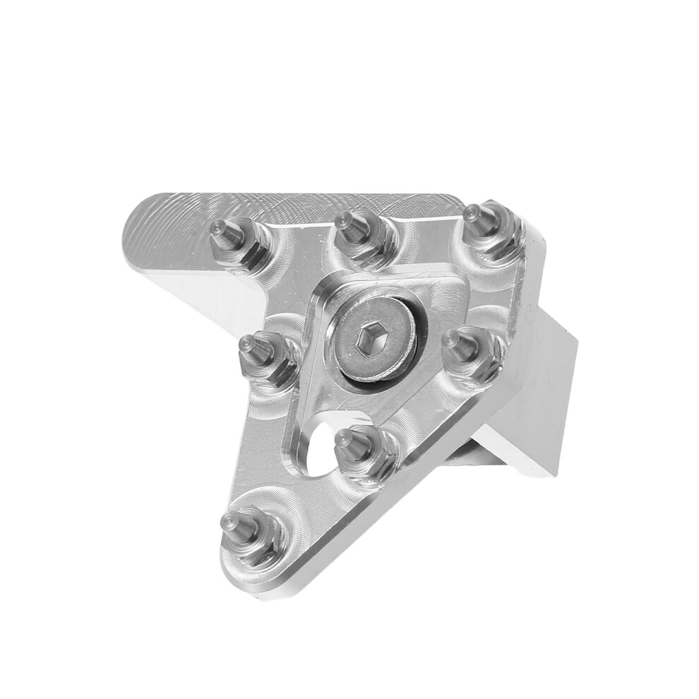 2Pcs Anti-Slip Aluminum Motorcycle Foot Pegs Rear Brake Pedal Silver 3632861966934