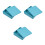 3Pcs Sky-Blue Decorative Tin Boxes with Lid for Candy and Presents 6
