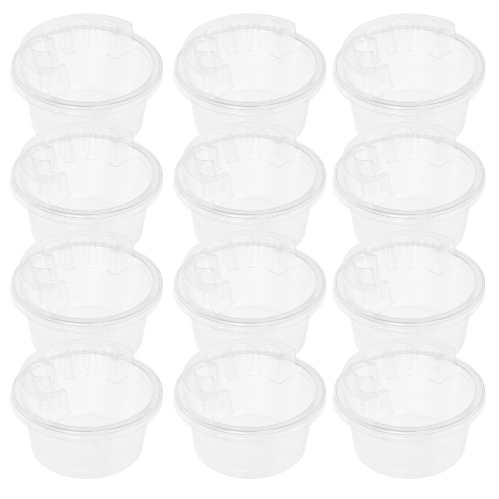 Aboofan 80Pcs Transparent Supplies Cup Integrated Cleaning Rack