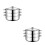 2Pcs Stainless Steel Steaming Pot Silver Home Steamer 4