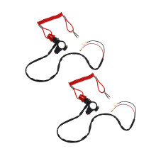4Pcs Emergency Kill Switch Lanyard Plastic Motorbike Handlebar Tether