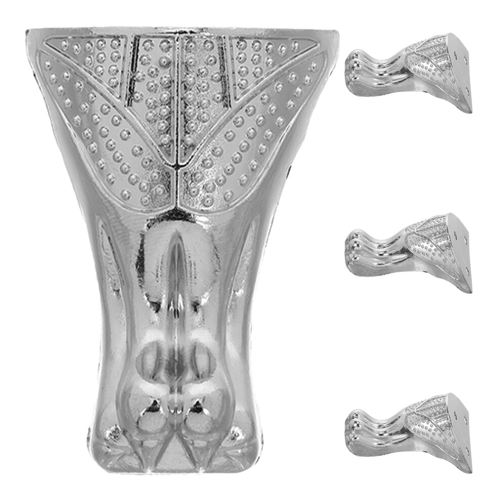 8Pcs Zinc Alloy Silver Furniture Corner Brace Vintage Protective Feet 3603166607334