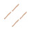 4Pcs Light Yellow Wooden Handles Durable Comfortable Grip 4