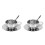 2Sets Silver Stainless Steel Coffee Cup Set Double Wall Insulated Mug 10