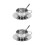 2Sets Silver Stainless Steel Coffee Cup Set Double Wall Insulated Mug 7