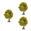 3Pcs Mini Tree Model with Wire PVC for Scenery Landscape Decor 4
