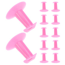24Pcs Pink Manicure Nail Art Practice Holder Plastic Finger Stand