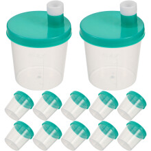 120Pcs Medical Lab Specimen Collection Cups Green with Leakproof Lids