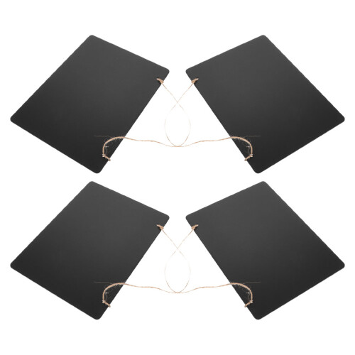 12Pcs Double Sided Wood Chalkboard Boards Black Hanging Message Boards 1
