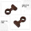 4Pcs Dark Brown Wood Curtain Rod Brackets Sturdy Decorative Wall Mount 7