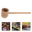 2Pcs Beige Bamboo Ladle Rustic Long Handle Water Scoop 8