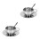 2Sets Silver Stainless Steel Coffee Cup Set Double Wall Insulated Mug 9